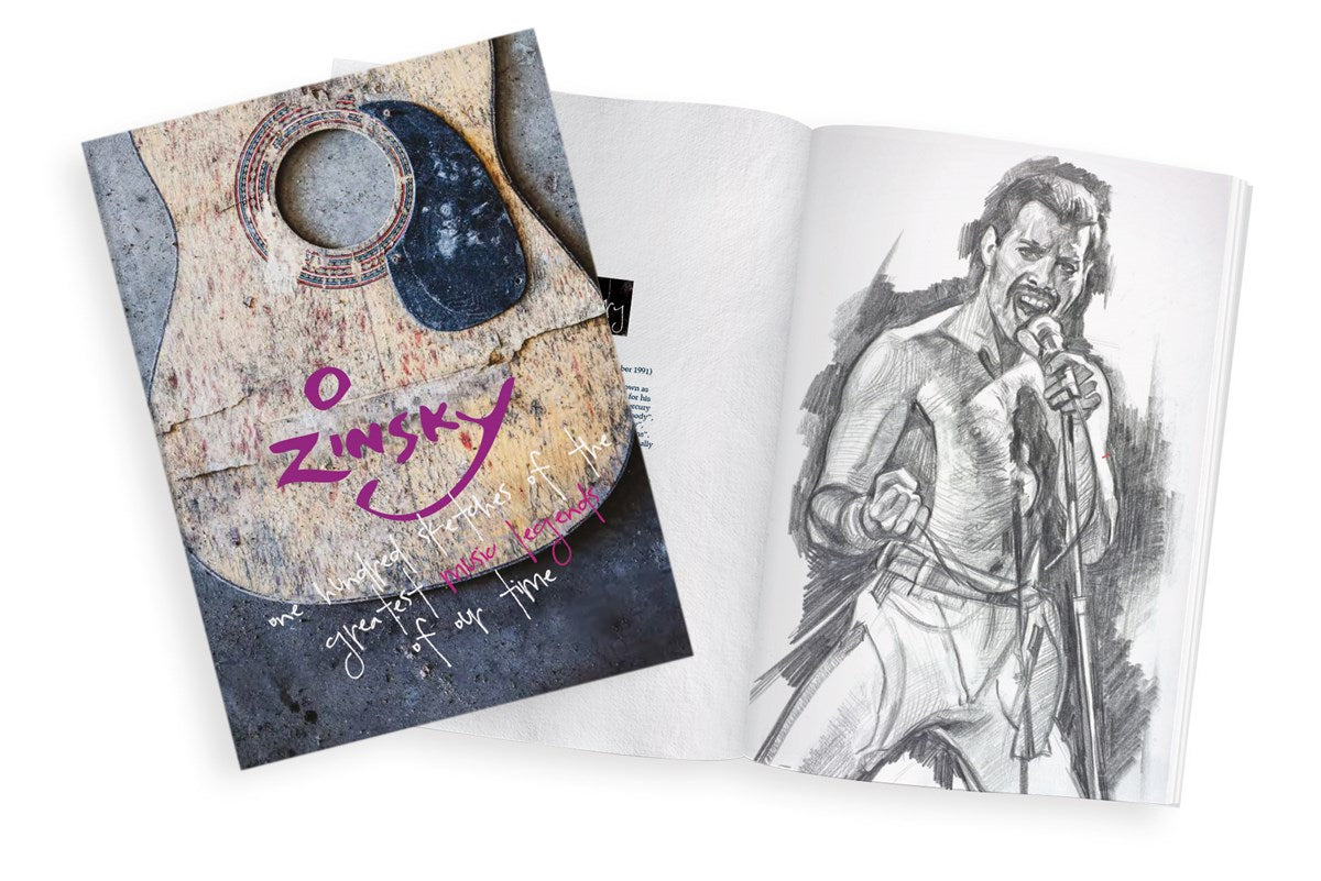 100 Sketches of the Greatest Music Legends of our Time (Book)