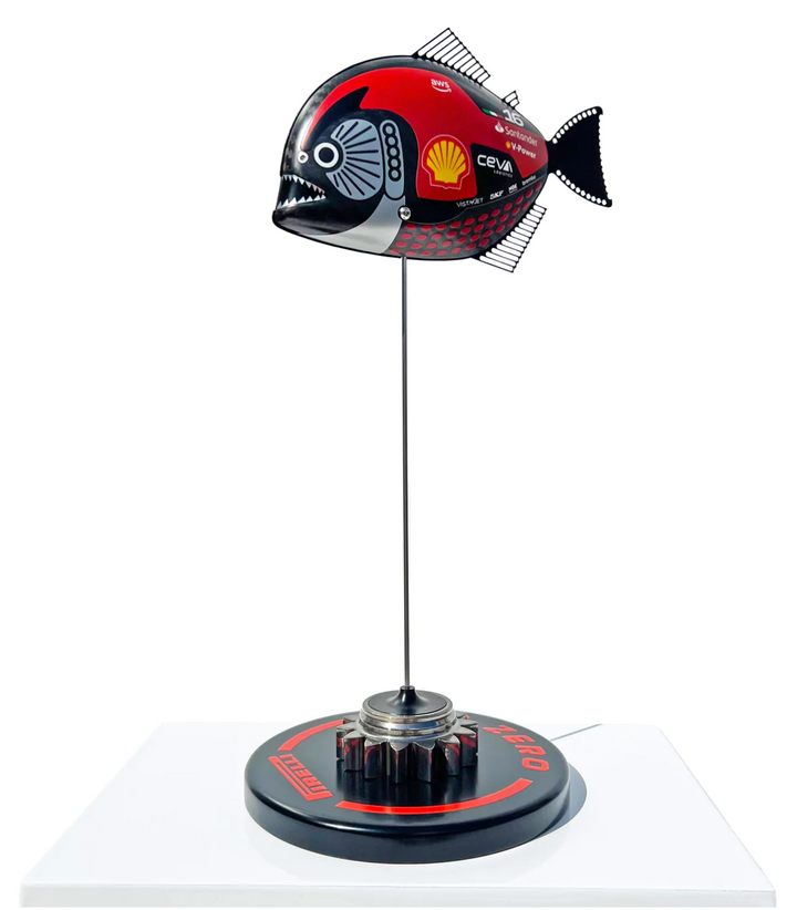 2023 Red Racing Charles Leclerc Baby Piranha Sculpture by Alastair Gibson