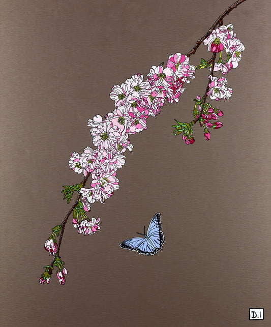 Cherry Blossom and Butterfly - Original